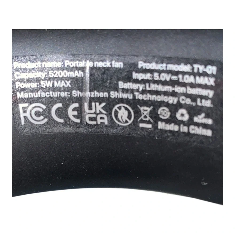 Hotsales Neck Fan, Hands Free Bladeless Fans Portable Rechargeable‎ Black